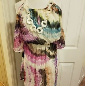 Pinkerlon Sheer Multi Color Dress Top